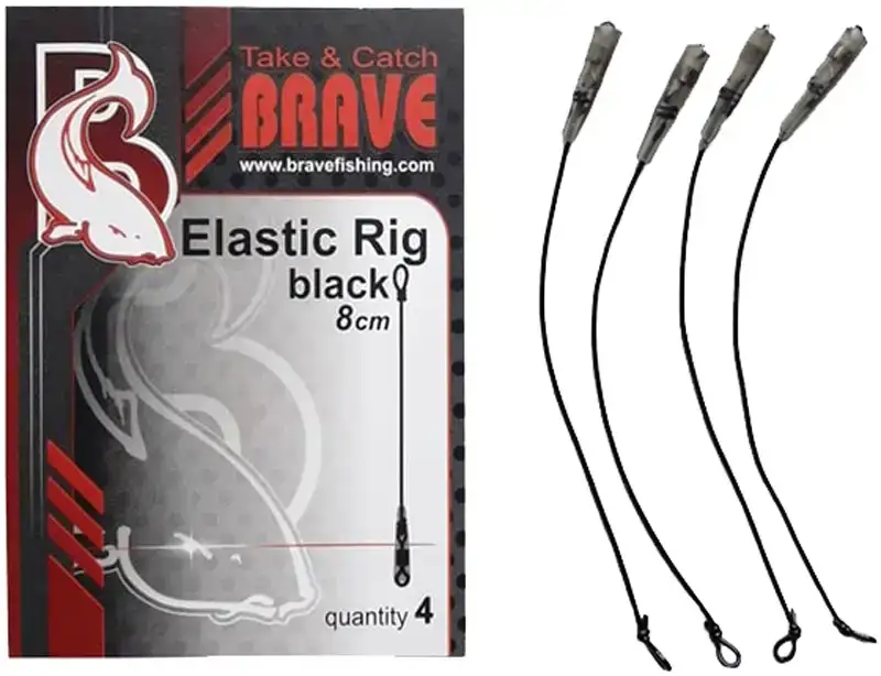 Амортизирующая резина Brave Elastic Rig 12cm Black (4шт/уп)