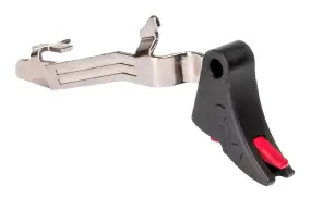 Спусковой крючок с тягой ZEV PRO Curved Face для Glock 43. Черный/красный