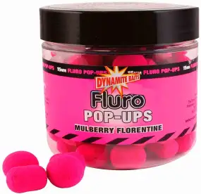 Бойлы Dynamite Baits Fluro Pop-Ups Mulberry Florentine 12mm