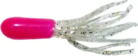 Силикон Big Bite Baits Crappie Tube 1.5" Pink/Clear Sparkle 