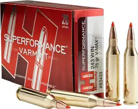 Патрон Hornady Superformance Varmint кал. 243 Win пуля V-Max масса 75 гр 4,7 г/75 гран
