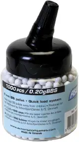 Страйкбольні кульки ASG Standard White 6 мм 0,2 г 1000 шт