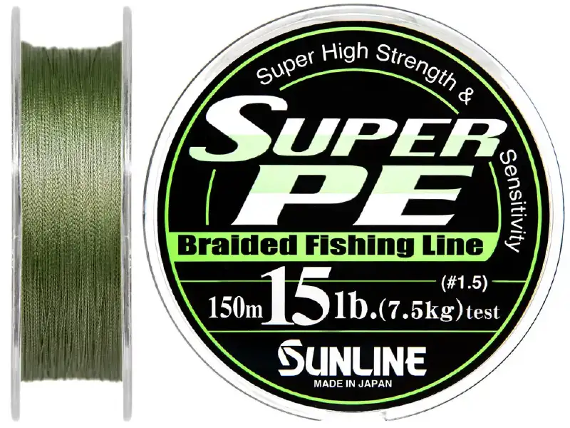 Шнур Sunline Super PE 150m 0.285mm 30lb/15.0kg (темно-зеленый)