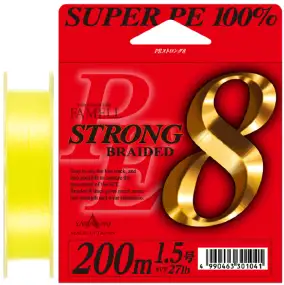 Шнур Yamatoyo PE Strong 8 150m (Flash Lemon) #0.6 12lb