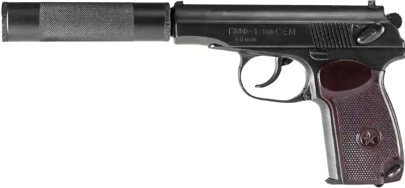 Пистолет Флобера СЕМ ПМФ-1МП. Материал рукояти - пластик