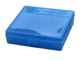 Коробка для патронів MTM кал. 45 ACP; 10мм Auto; 40 S&W. Кількість - 100 шт. Колір - блакитний