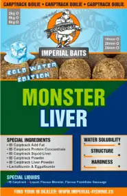Бойлы Imperial Baits Carptrack Monster Liver Boilie 20мм 1кг