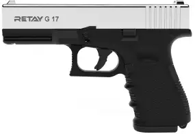 Пистолет стартовый Retay G17 кал. 9 мм. Цвет - nickel.