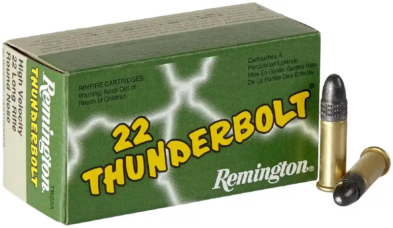 Патрон Remington Thunderbolt кал .22 LR пуля Round Nose масса 40 гр (2.6 г)