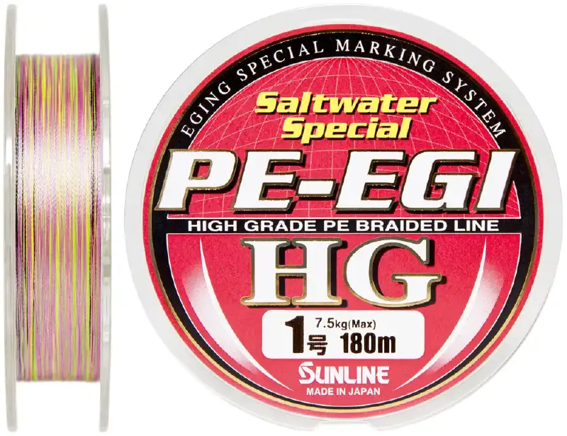Шнур Sunline PE EGI HG 180м #1.0/0.171 мм 7,5 кг/16LB