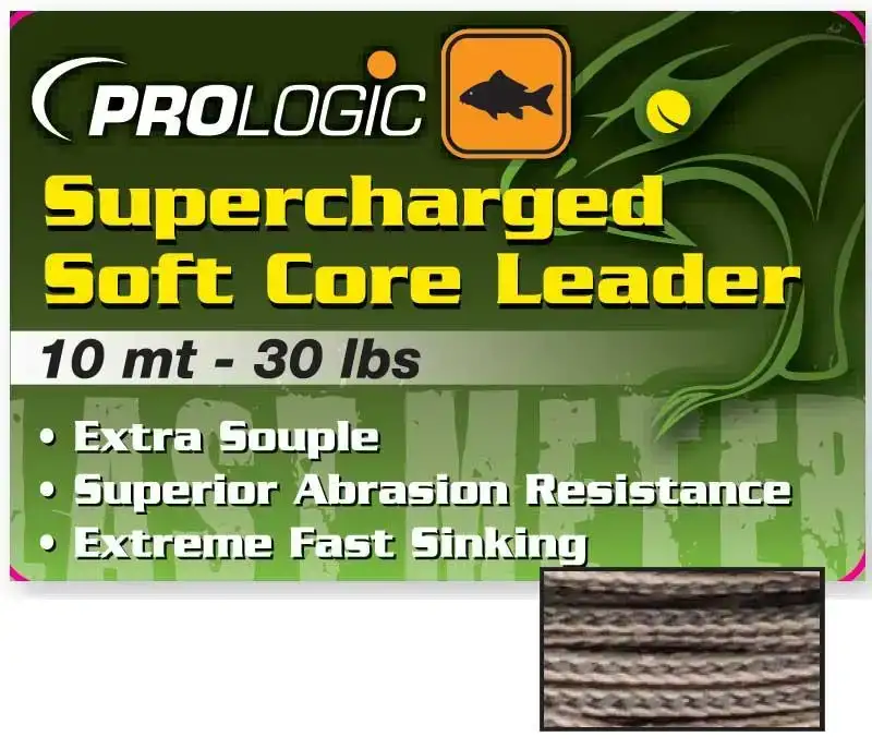 Лидкор Prologic Supercharged Soft Core Leader 10m 40lbs Camo Silt