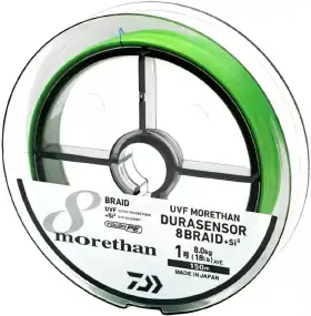 Шнур Daiwa UVF Morethan Dura Sensor X8+Si2 150m (Lime Green) #1.0 18lb/8.0kg