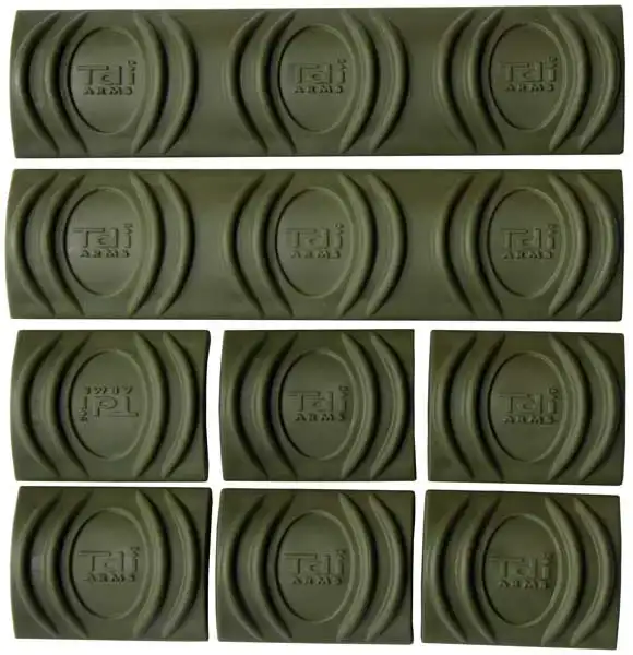 Защитные накладки CAA Plastic Thermal Rail Cover - Short/ Long на планки Picatinny (8 шт)