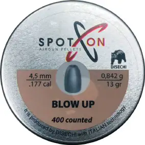 Кулі пневматичні Spoton Blow Up кал. 4,5мм. Вага - 0,842 г. 400 шт/уп