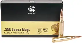 Патрон RWS кал. 338 Lapua Mag пуля Target Elite Plus масса 300 гр (19,4 г)