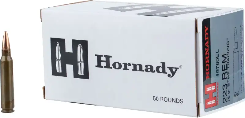 Патрон Hornady Training кал. 223 Rem пуля BTHP масса 4,9 г/75 гран