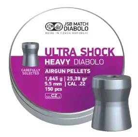 Пули пневматические JSB Heavy Ultra Shock. Кал. 5.5 мм. Вес - 1.64 г. 150 шт/уп