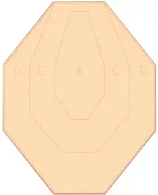 Мишень Алебарда картонная IPSC классическая (мини)