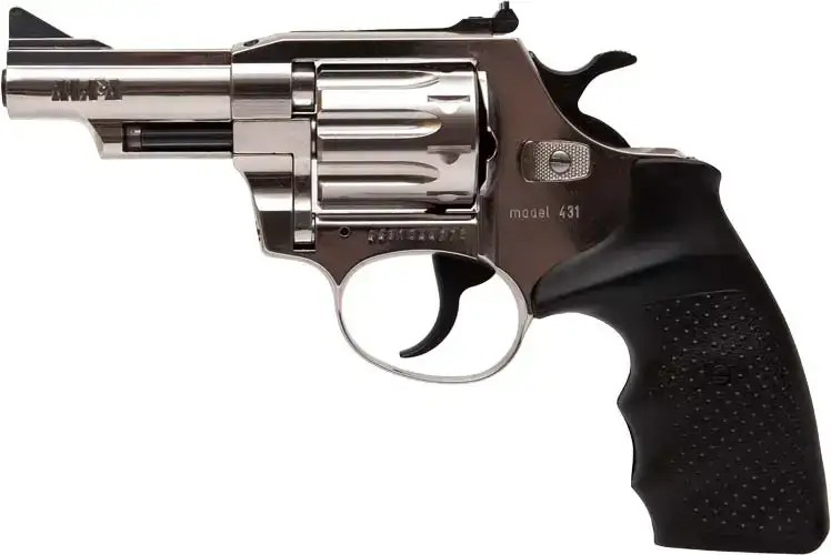 Револьвер флобера Alfa mod.431 3" Никель. Рукоять №13. Материал рукояти - пластик