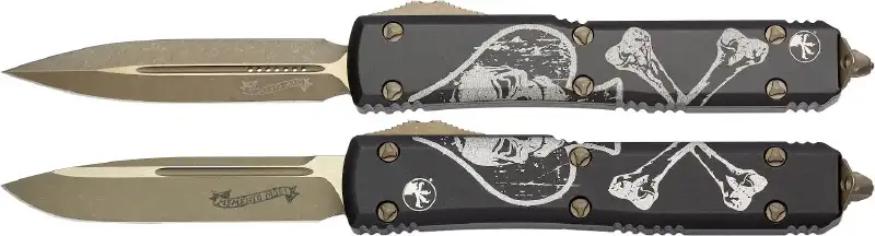Набір ножів Microtech Ultratech Death Card Drop Point Bronze Apocalyptic