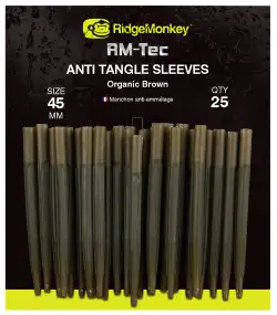 Протизакручувач RidgeMonkey RM-Tec Anti Tangle Sleeves Long (25шт/уп) к:organic brown