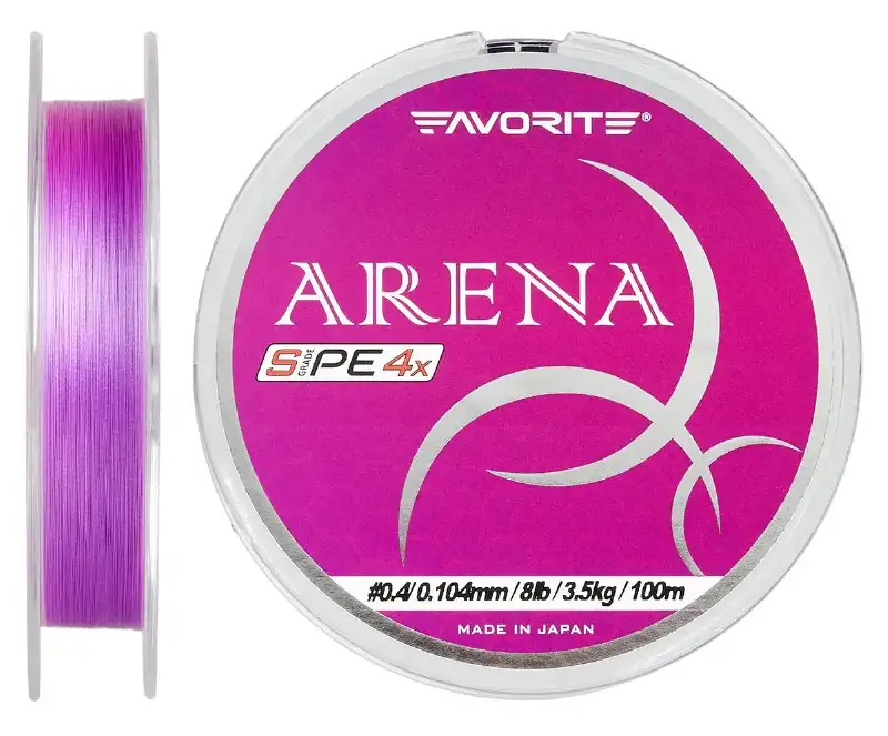 Шнур Favorite Arena PE 100m (purple) #0.3/0.09mm 6.5lb/3kg