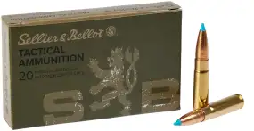 Патрон Sellier & Bellot кал. 300 AAC Blackout пуля TXRG Blue масса 7,1 г/110 гр