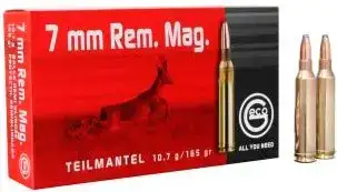 Патрон GECO кал.7mm Rem Mag пуля TM масса 10,7 г