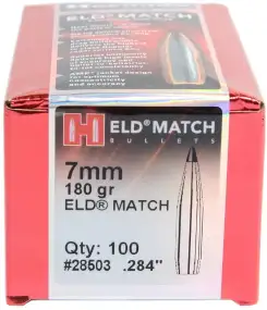 Пуля Hornady ELD Match кал. 7 мм (.284) масса 180 гр (11,66 г) 100 шт