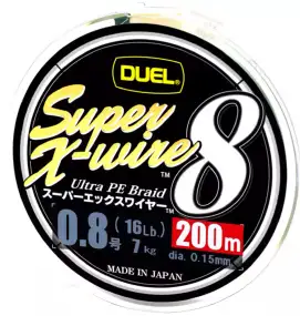 Шнур Duel Super X-Wire 8 200m #1.0/0.17mm 20lb/9.0kg ц:5 color
