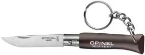 Нож Opinel Keychain №4 Inox. Цвет - коричневый