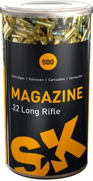 Патрон SK Magazine кал.22 LR куля 2,59 г/ 40 гран. Поч. швидкість 327 м/с (в банці 500 шт.)
