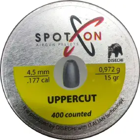 Кулі пневматичні Spoton Upper Сut кал. 4,5мм. Вага - 0,972 г. 400 шт/уп