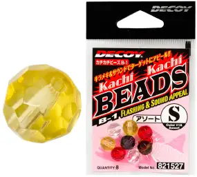 Намистина Decoy B-1 Kachi-Kachi Beads M (9 шт/уп) к:жовтий