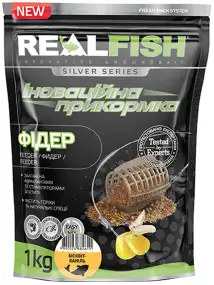 Прикормка Real Fish Silver Series Фидер Бисквит-Ваниль 1kg