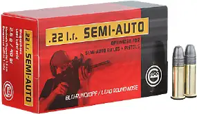 Патрон GECO Semi-Auto кал .22 LR пуля BR масса 40 гр (2.6 г)