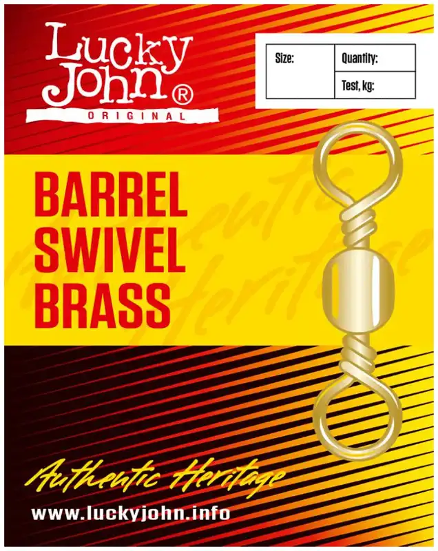 Вертлюжок Lucky John Barrel Swivel Brass №1 45кг (10шт/уп)