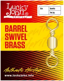 Вертлюжок Lucky John Barrel Swivel Brass №1 45кг (10шт/уп)