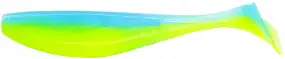 Силікон FishUP Wizzle Shad 2" #206 Sky/Chartreuse (10шт/уп)