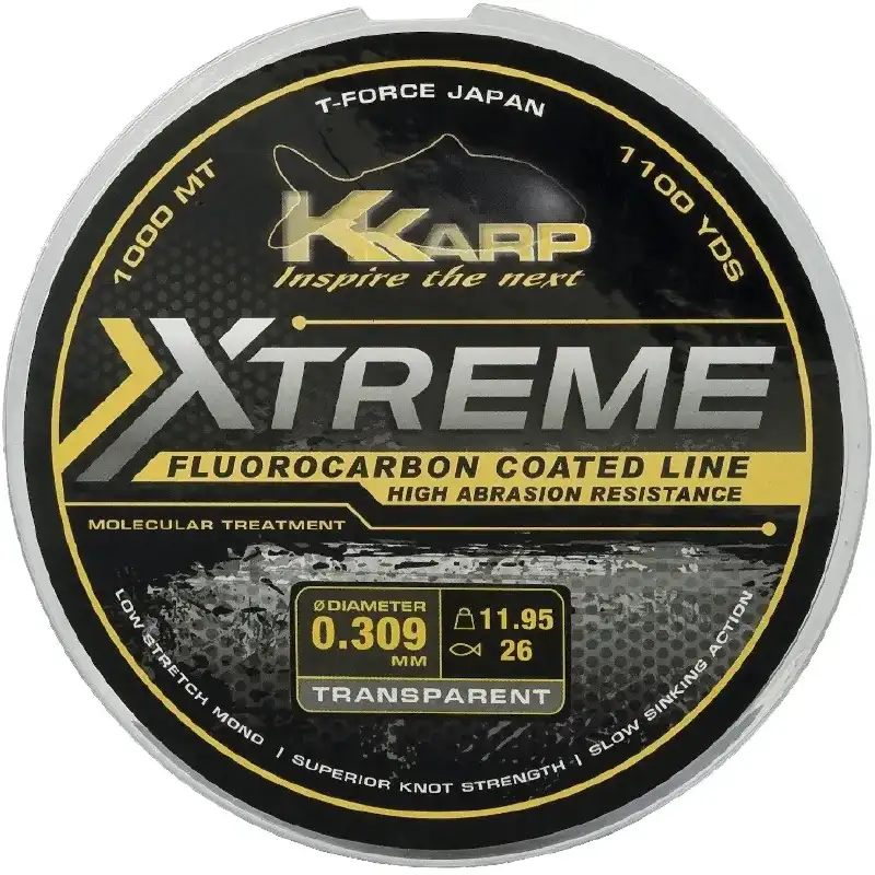 Леска Trabucco K-Karp eXTReme Flurocarbon CTD 1000m 0.309mm 11.95kg