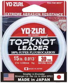Флюорокарбон YO-Zuri Topknot Leader 28m 0.620mm 24.6kg ц:прозрачный