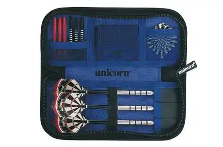 Чехол для дротиков Unicorn Midii Wallet ц:blk&sil/blue