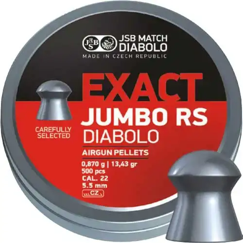 Пули пневматические JSB Exact Jumbo RS. Кал. 5.52 мм. Вес - 0.87 г. 250 шт/уп
