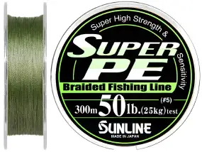 Шнур Sunline Super PE 300m 0.37mm 50lb/25.0kg (темно-зеленый)