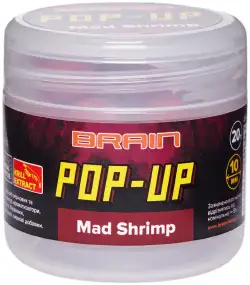 Бойлы Brain Pop-Up F1 Mad Shrimp (креветка/специи) 12mm 15g