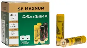 Патрон Sellier & Bellot MAGNUM кал. 20/76 дробь № 5 (3 мм) навеска 33,5 г
