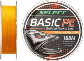 Шнур Select Basic PE Orange 100m 0.18mm 22lb/9.9kg