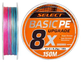 Шнур Select Basic PE 8X Multicolor 150m #0.6/0.10mm 12lb/5.5kg