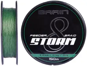 Шнур Brain Storm 8X (green) 150m 0.22mm 36lb/16.0kg