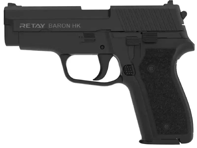 Пистолет стартовый Retay Baron HK кал. 9 мм. Цвет - black.